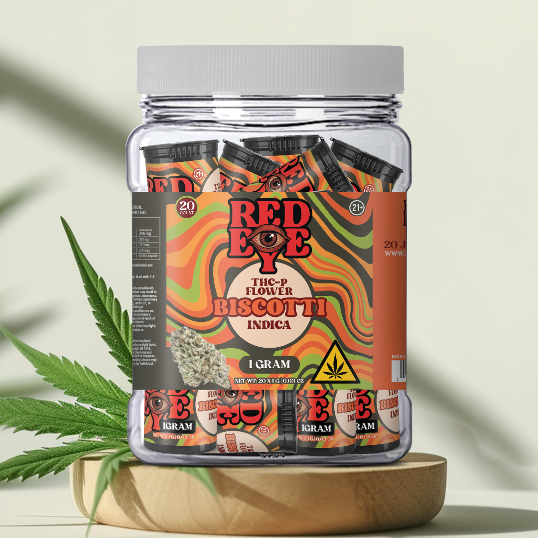 THC FLOWER 1GRAM BISCOTTI (INDICA) 20CT JAR