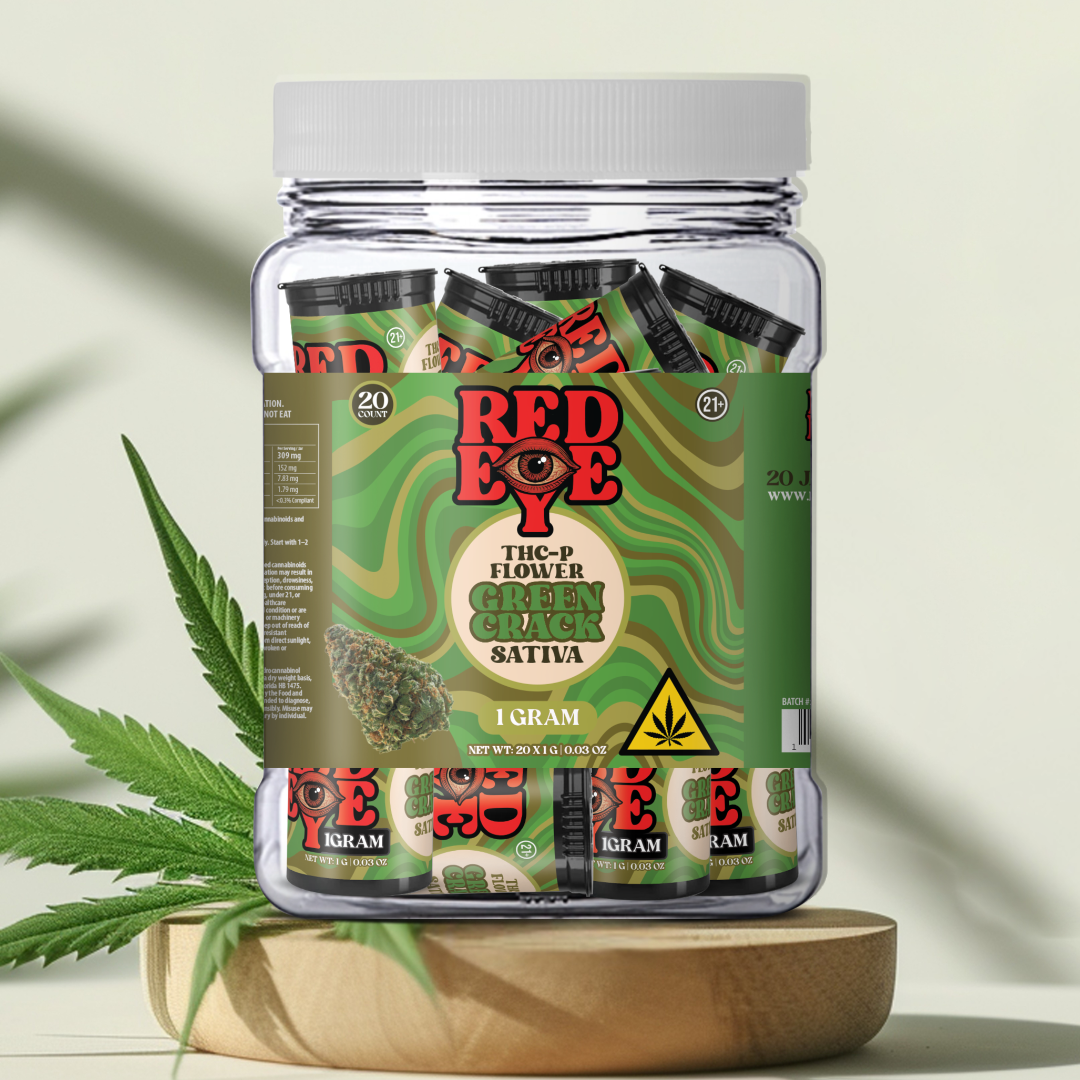 THC FLOWER 1GRAM GREENCRACK (SATIVA) 20CT JAR