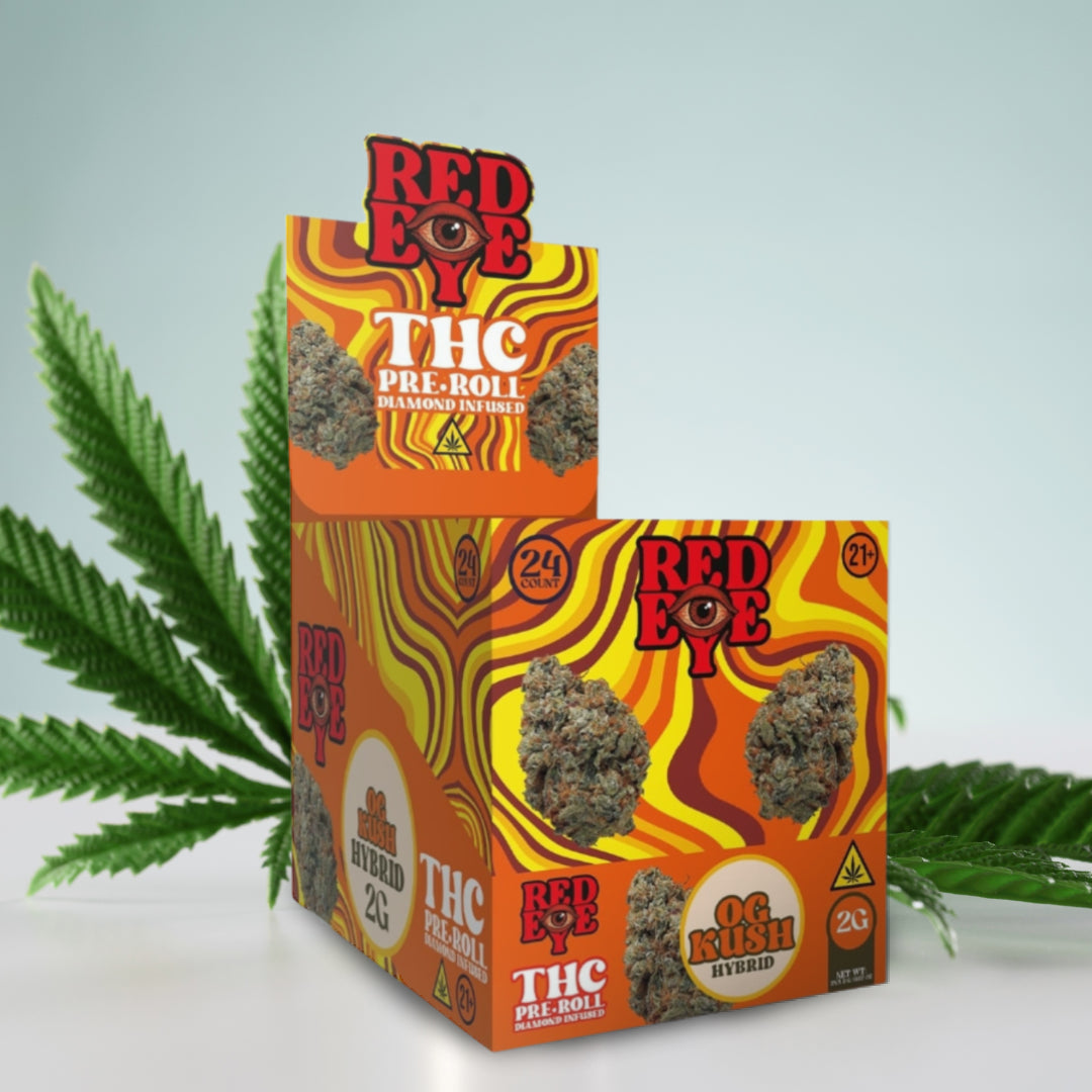 THC PRE-ROLL DIAMOND INFUSED 2GRM OG KUSH 24 COUNT BOX