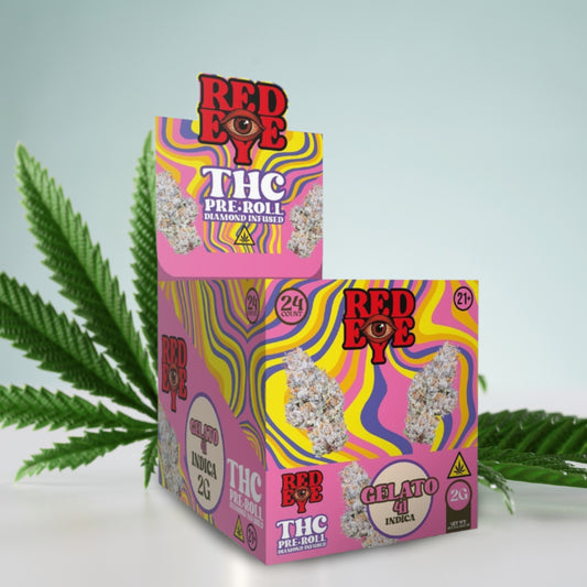 THC PRE-ROLL DIAMOND INFUSED 2GRM GELATO 41  24 COUNT BOX