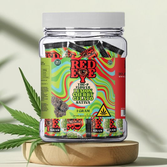 THC FLOWER 1GRAM LEMON CHERRY GELATO (SATIVA) 20CT JAR