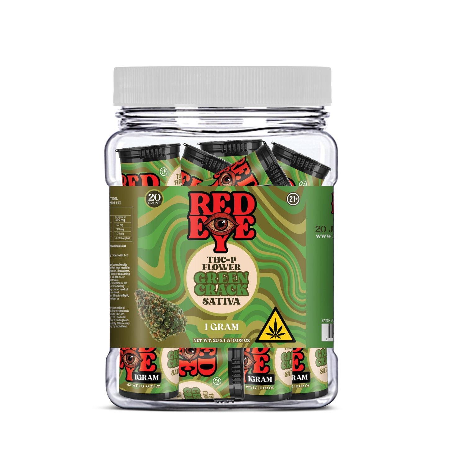 RED EYE THC FLOWER 1GRAM 20CT JAR